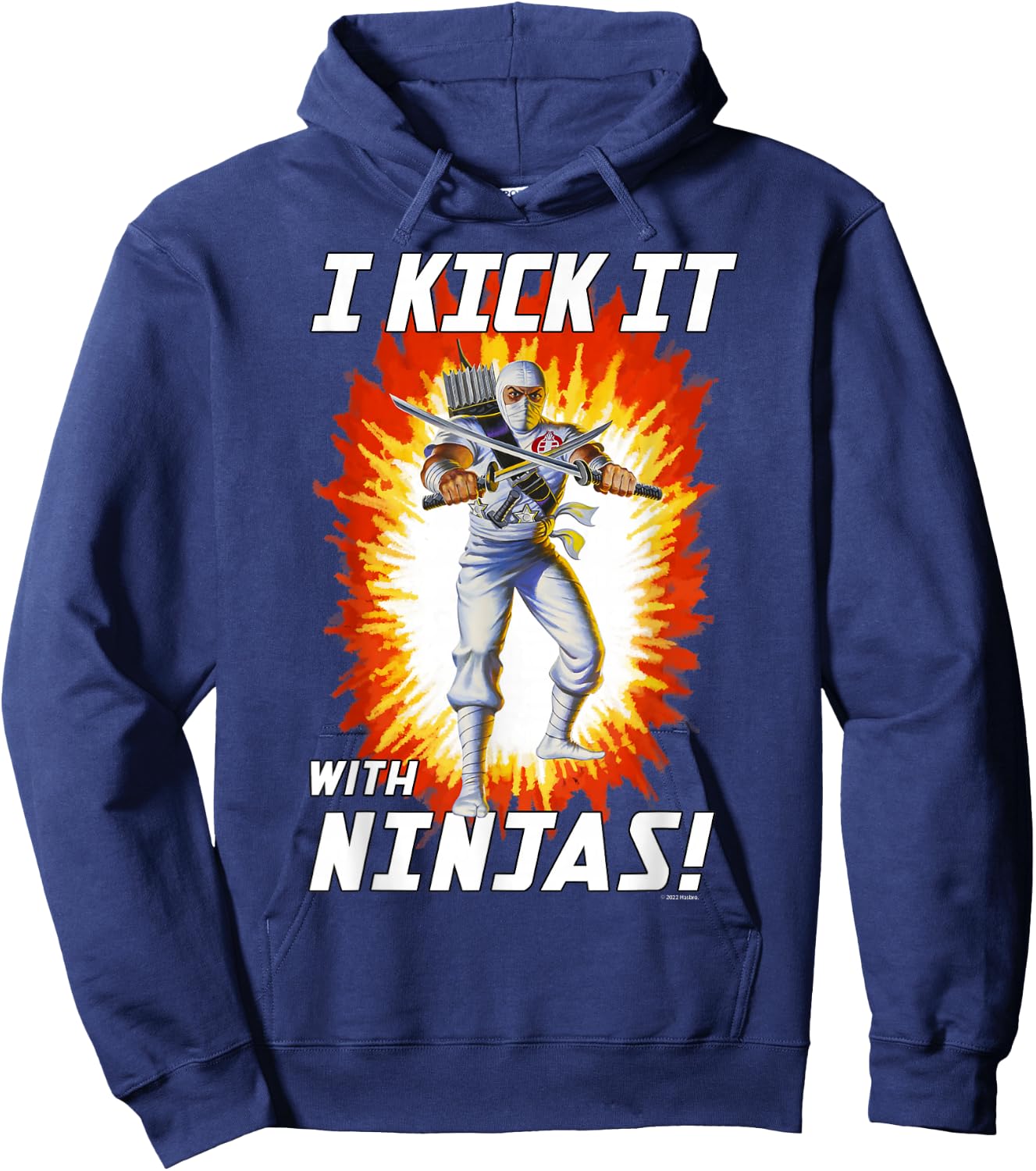 G.I. Joe I Kick It With Ninjas Storm Shadow Action Poster Hoodie - Hoodie | Navy