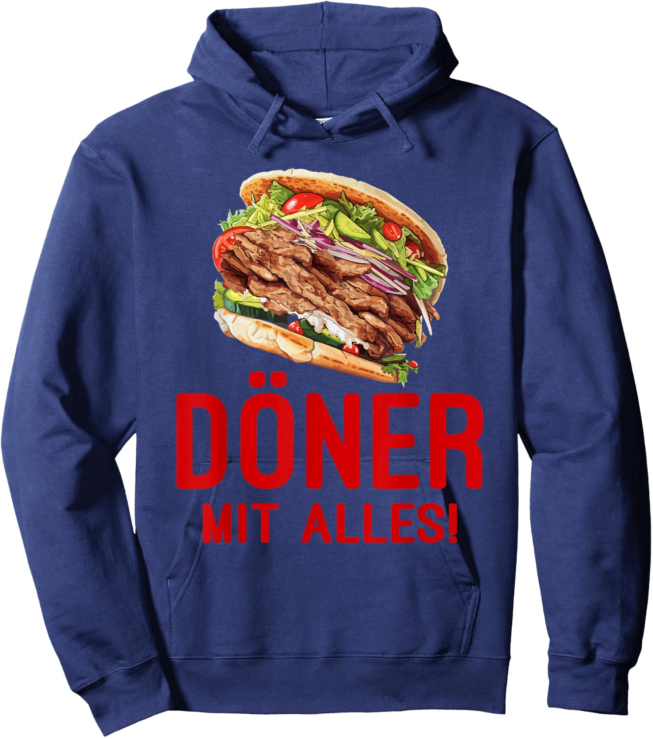 Döner Kebab Design - Döner mit Alles - Lustiges Döner Hoodie - Hoodie | Navy