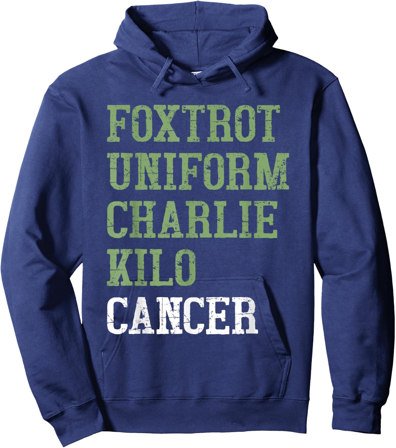 Foxtrot Uniform Charlie Kilo - Fuck Lung Cancer Awareness Hoodie - Hoodie | Navy