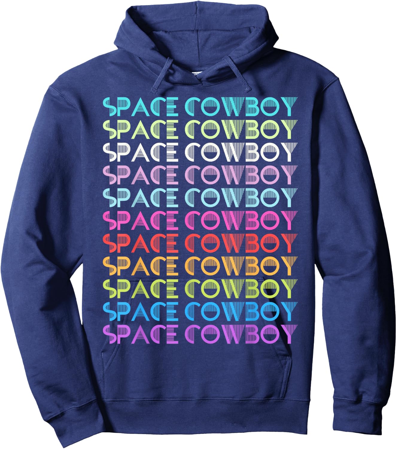 Howdy Cosmic Space Cow Boy Rodeo Country Vintage Western Hoodie - Hoodie | Navy