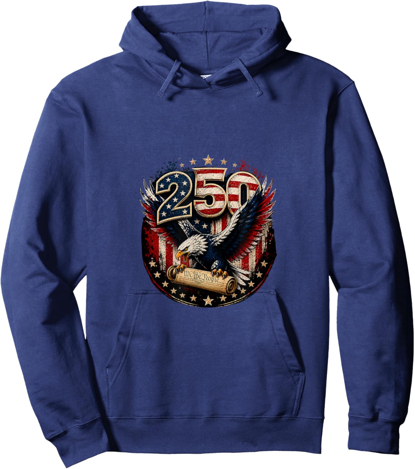 250 Years America Birthday Constitution Red White Blue Eagle Hoodie - Hoodie | Navy