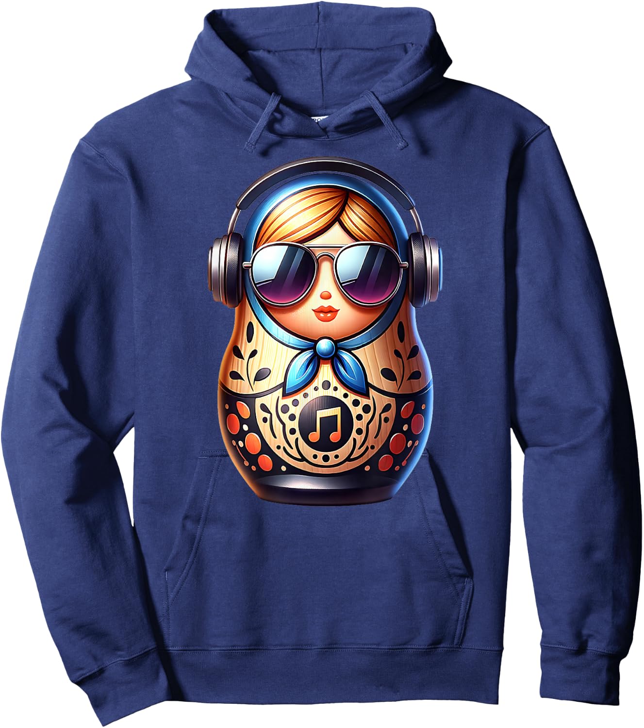 Russian Matryoshka Music Russia Russian Matryoshka Hoodie - Hoodie | Navy