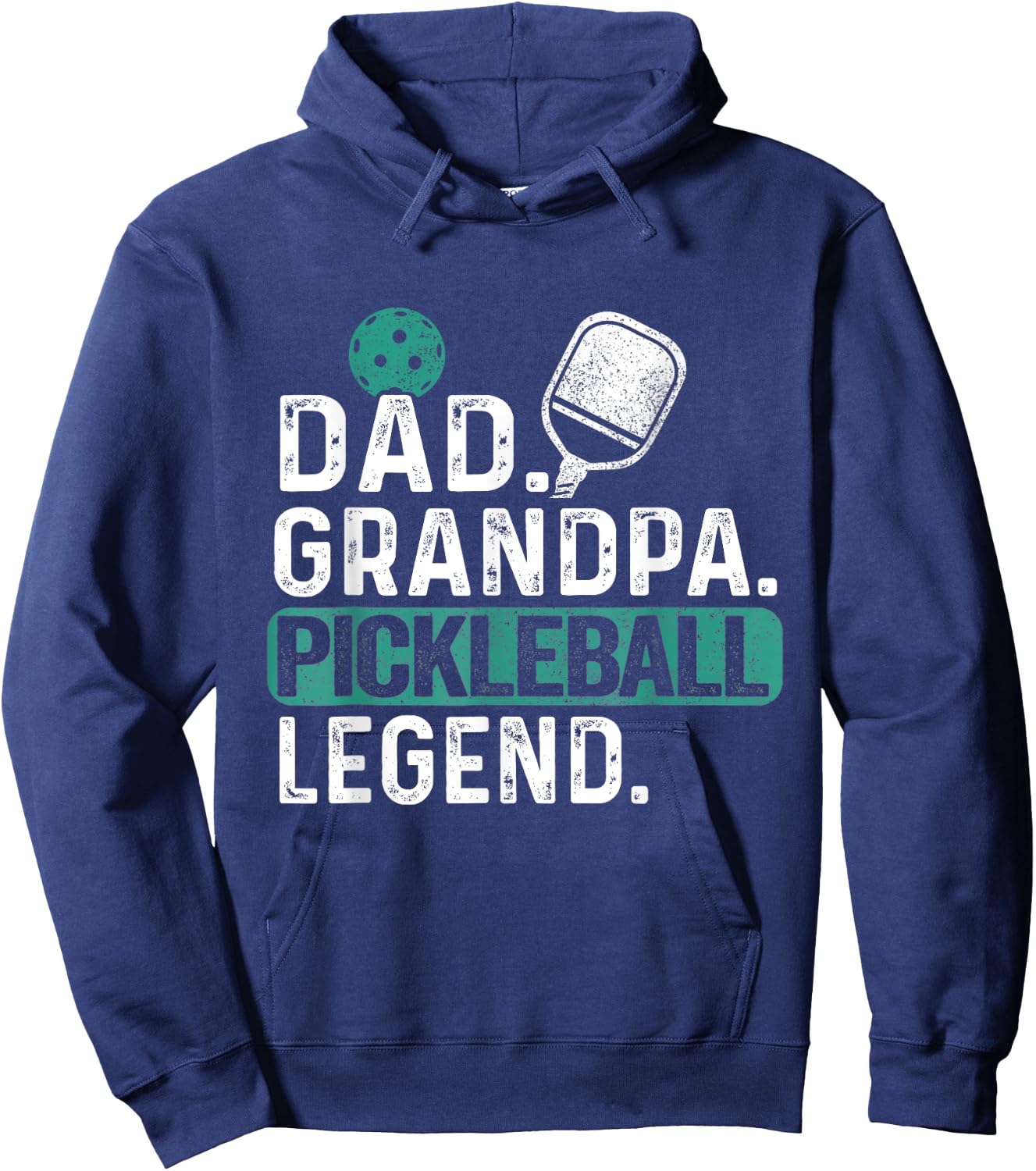 Dad Grandpa Pickleball Legend Player Funny Pickle Ball Hoodie - Hoodie | Navy