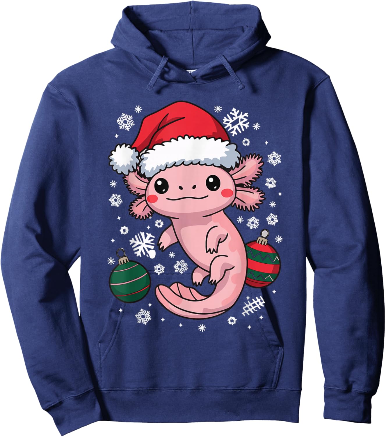 Axolotl Christmas Hoodie - Hoodie | Navy