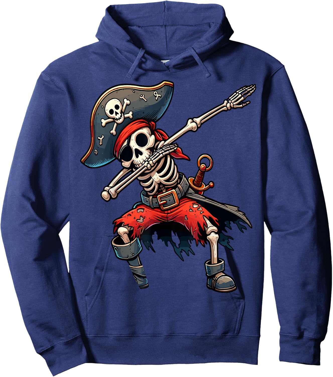 Dabbing Skeleton Pirate Kids Hoodie - Hoodie | Navy