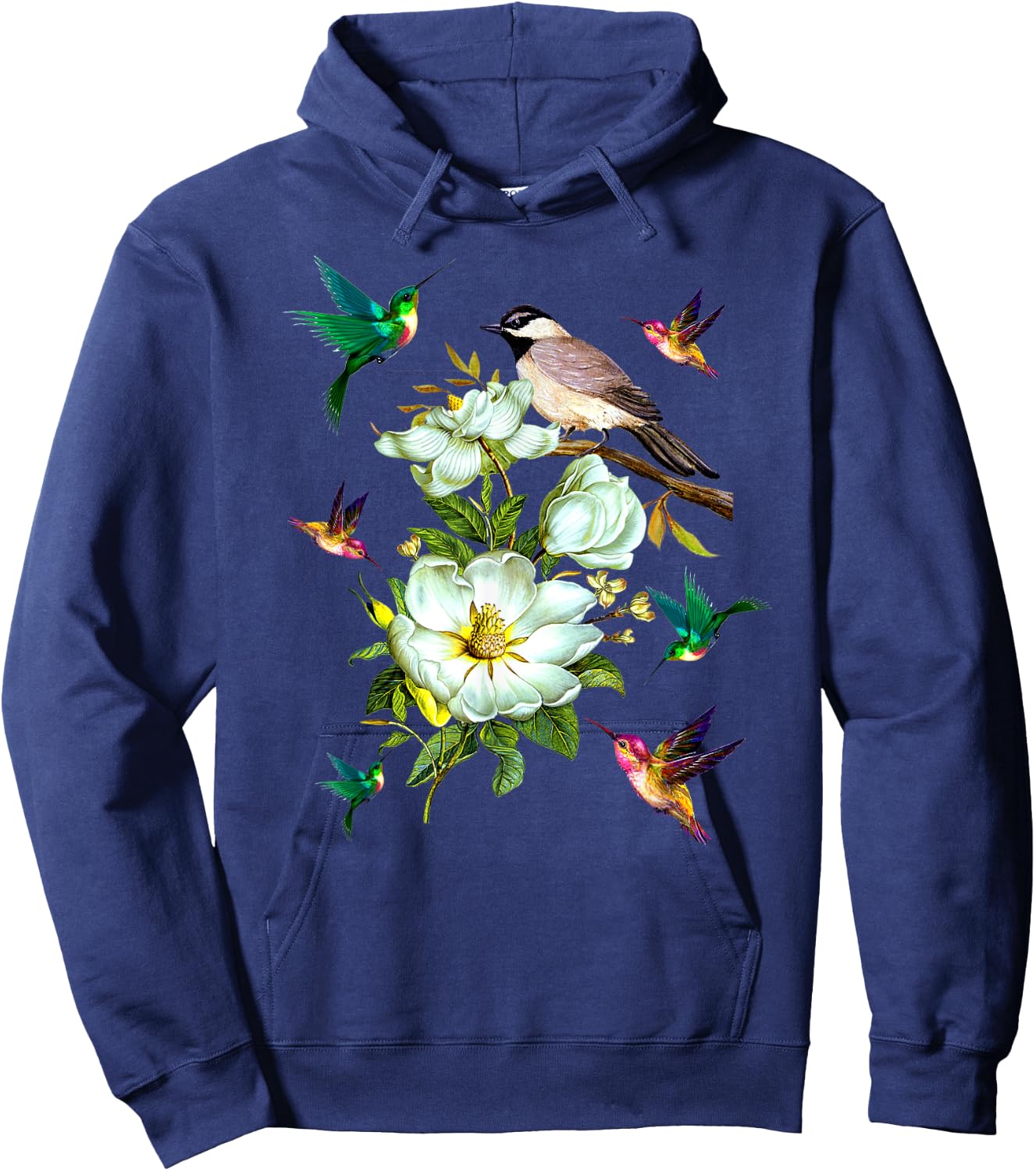 Hummingbird Flowers T Shirt Gift Lover Women Men Kids Hoodie - Hoodie | Navy