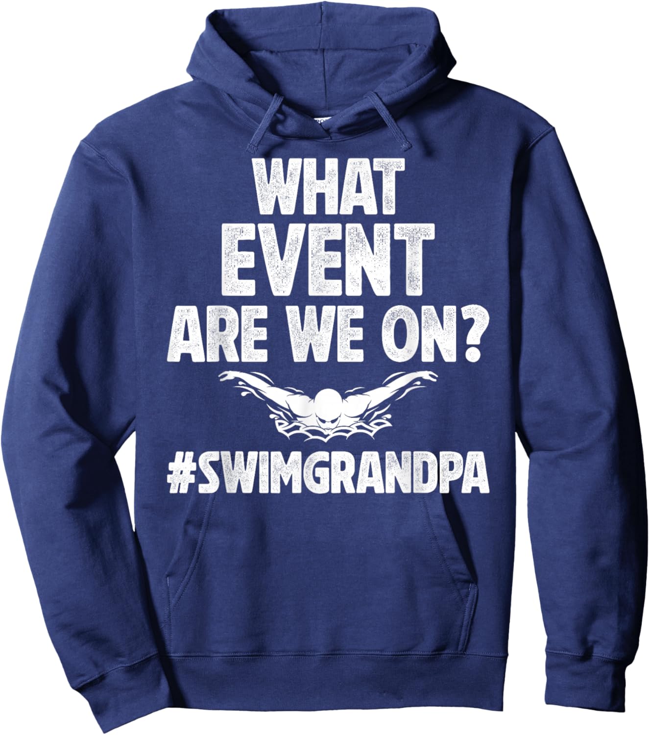 Swim Grandpa Funny Swimming Grandpa Of A Swimmer Grandfather Hoodie - Hoodie | Navy