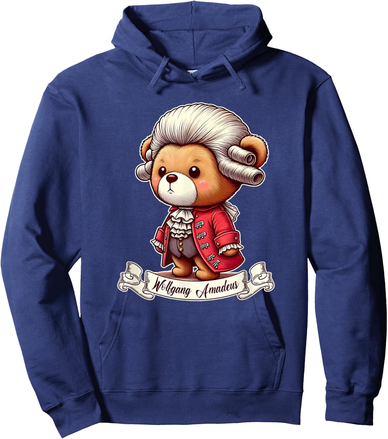 Wolgang Amadeus Mozart Shirt Cute Teddy Bear Classical Music Hoodie - Hoodie | Navy