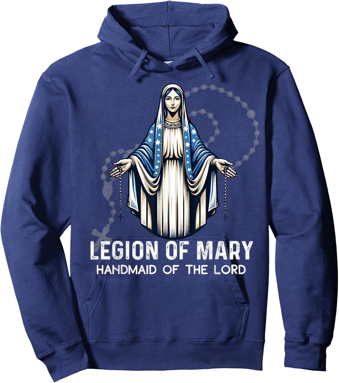 Legion Of Mary Our Lady Catholic Hoodie - Hoodie | Navy