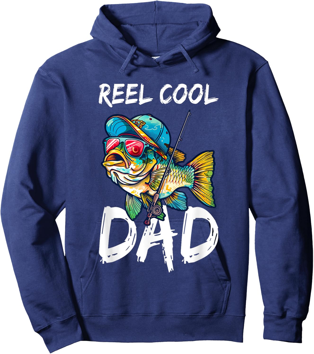 Reel Cool Dad Shirt Men Fisherman Fathers Day Hoodie - Hoodie | Navy
