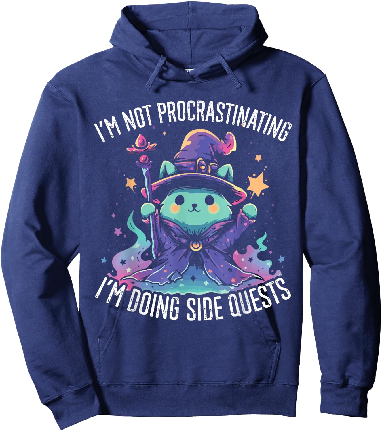 Side Quests Procrastinator MMORPG MMO RPG Video Game Hoodie - Hoodie | Navy