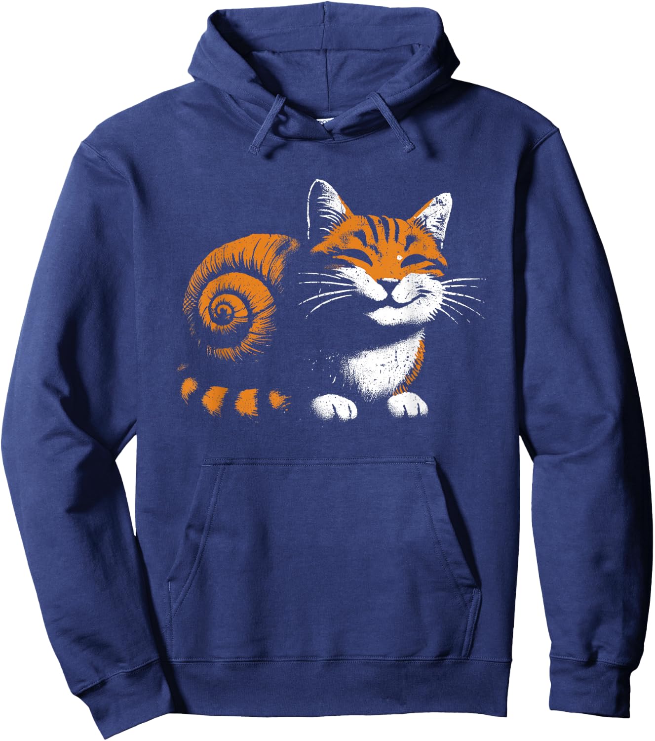 Cat Snail - Vintage Funny Graphic 2 in 1 Cat Snail Lover Hoodie - Hoodie | Navy