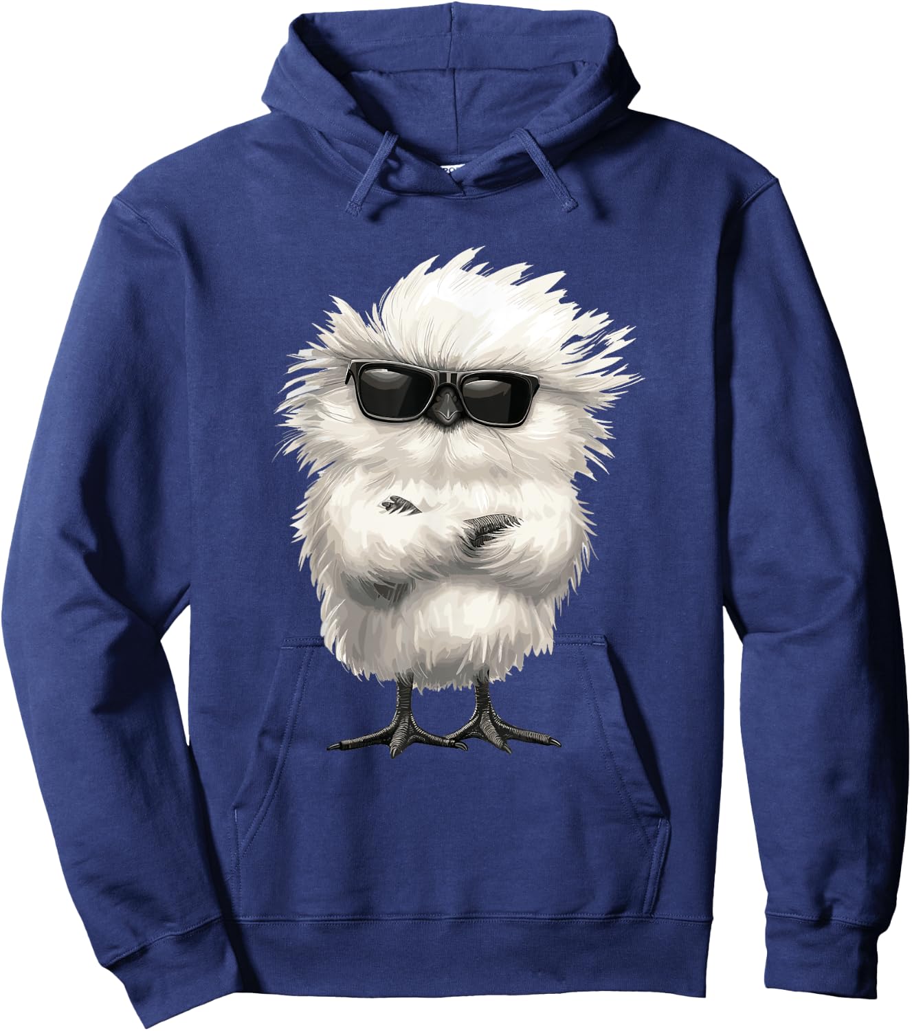 Silky Chicken Stuffed Animal Sunglasses Silkie Chicken Hoodie - Hoodie | Navy