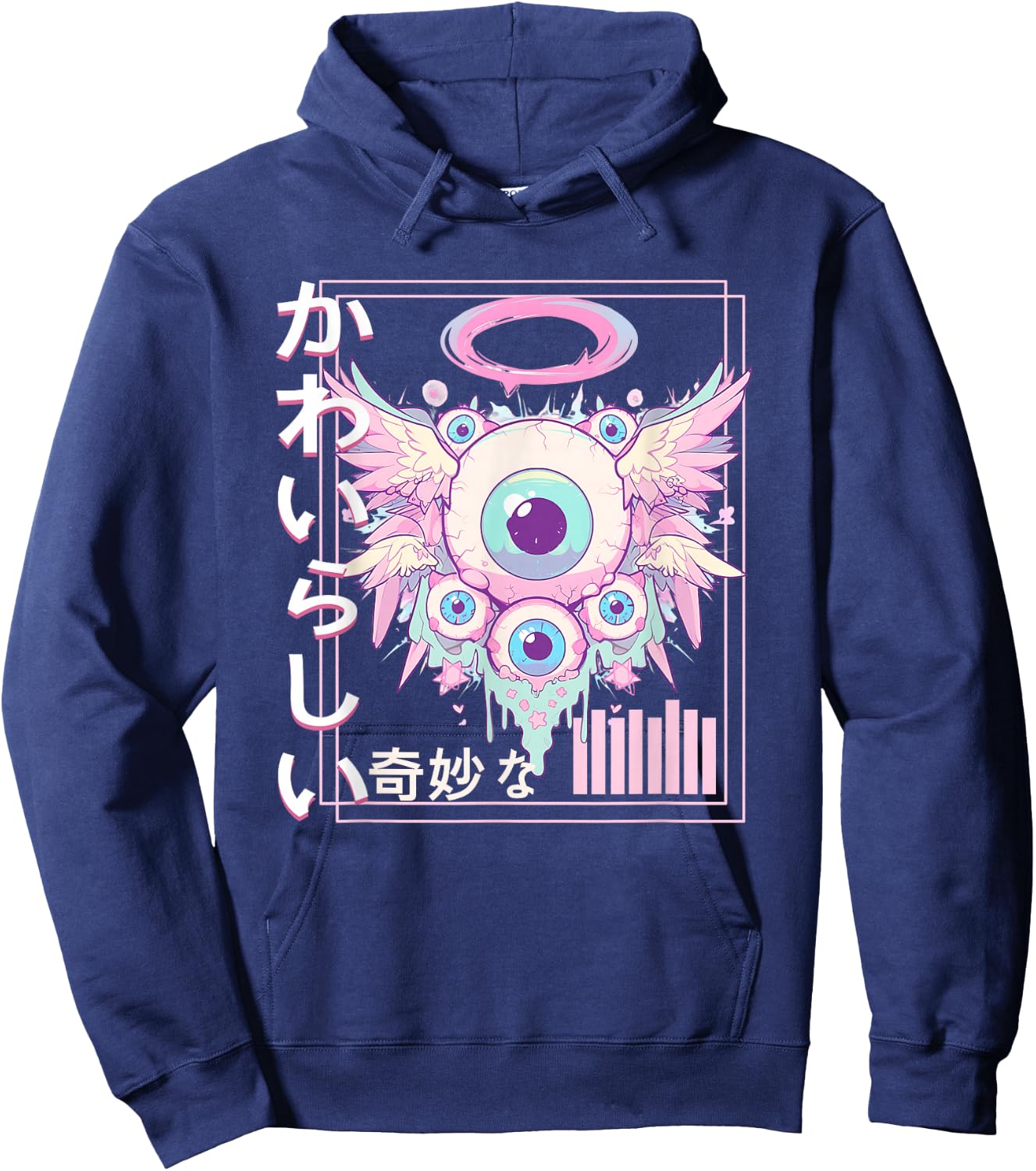 Biblically Accurate Angel Goth Pastel Weirdcore Aesthetic Hoodie - Hoodie | Navy