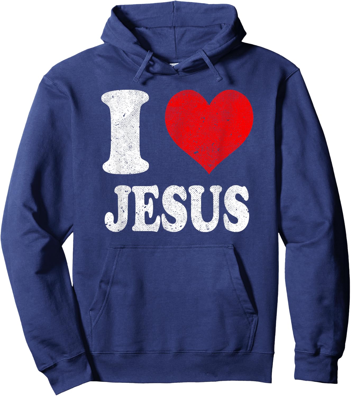 I Love Jesus Vintage Hoodie - Hoodie | Navy
