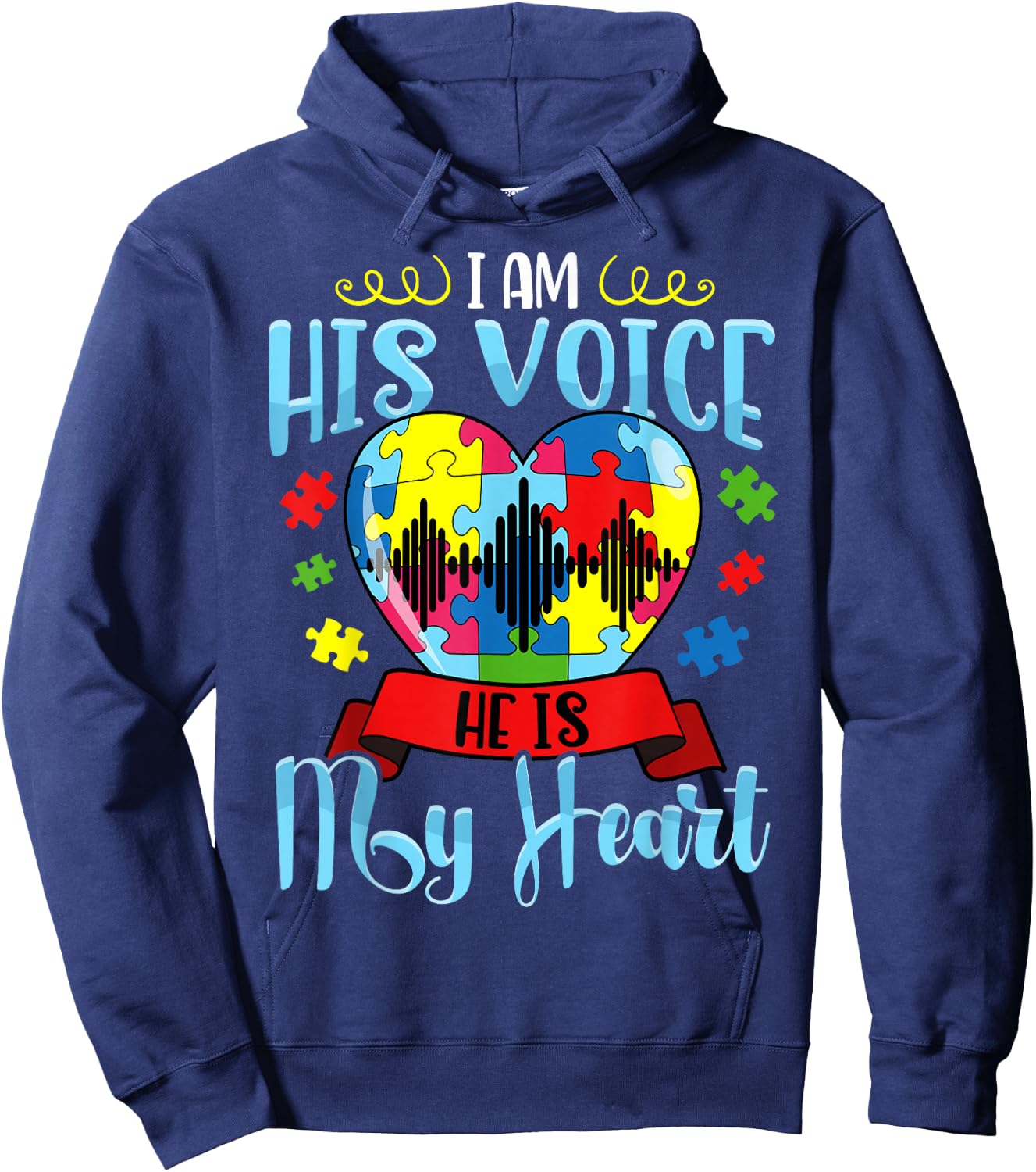Autism Mom Shirt Autism Awareness Shirt Cute Hoodie - Hoodie | Navy