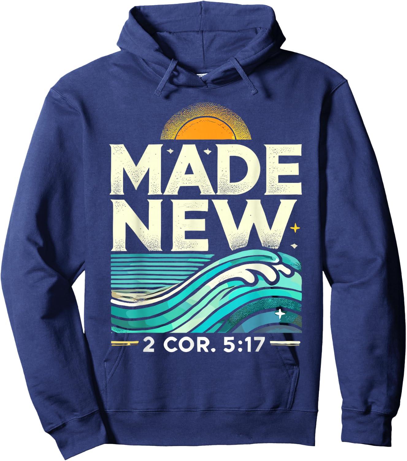 Made New Baptism Shirt Christian Shirts For Youth Baptized Hoodie - Hoodie | Navy