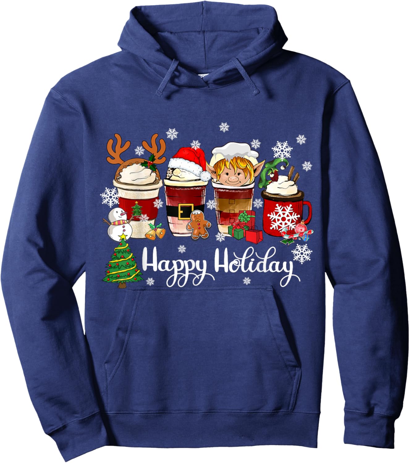 Christmas Coffee Xmas for Coffee Lover Christmas 2025 Hoodie - Hoodie | Navy