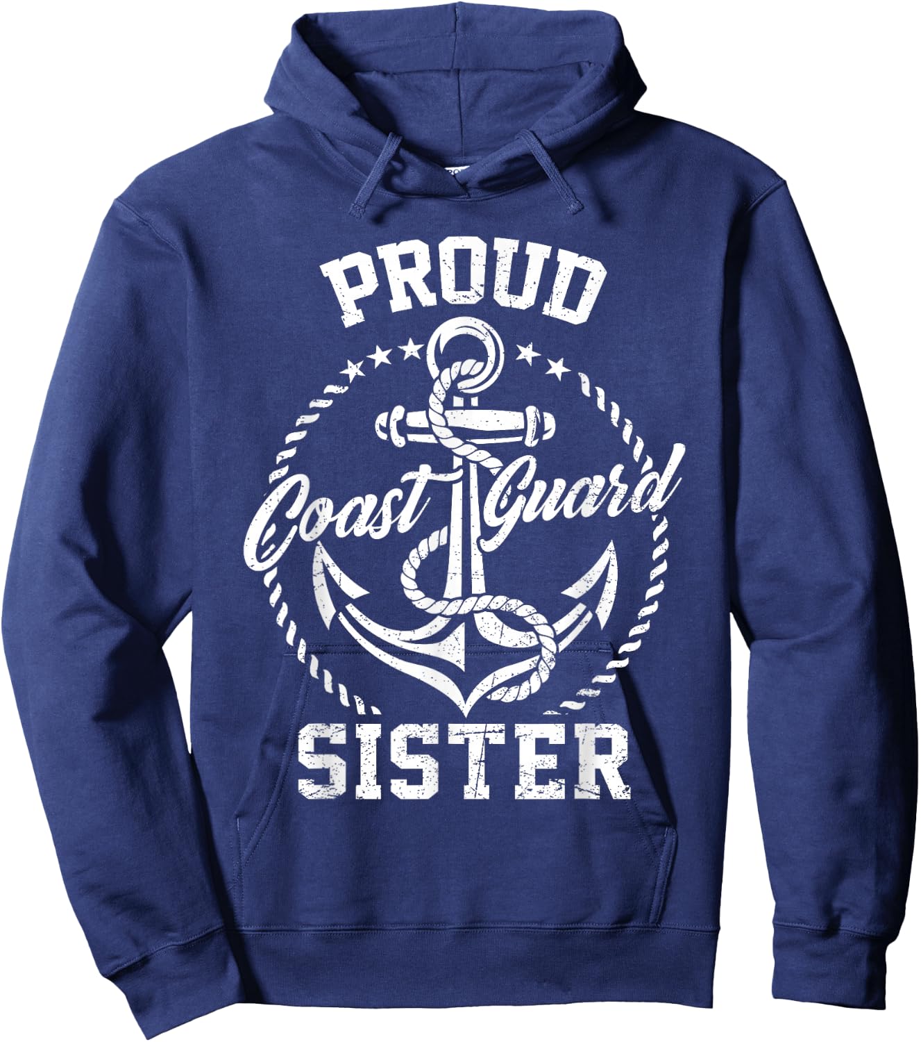 Proud Coast Guard Sister USCG Coastie Family Matching Hoodie - Hoodie | Navy