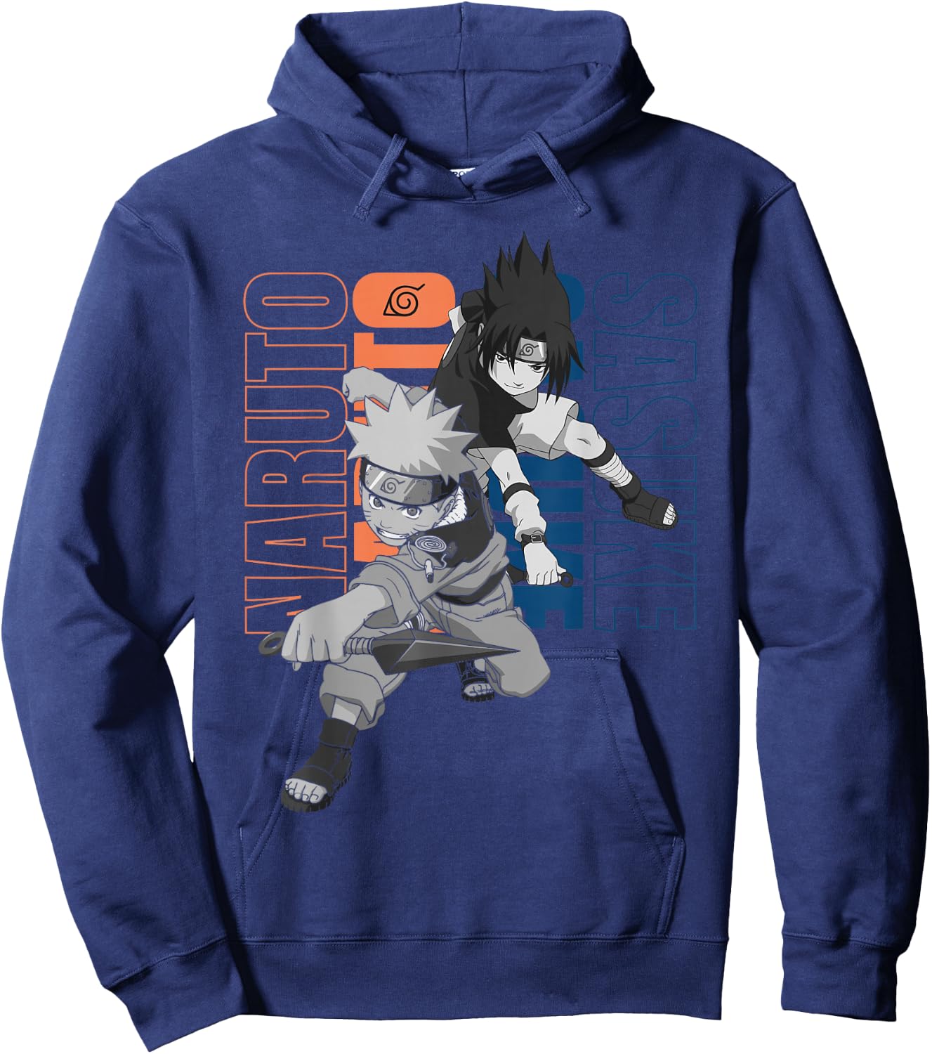 Naruto Kakashi & Sasuke Hoodie - Hoodie | Navy