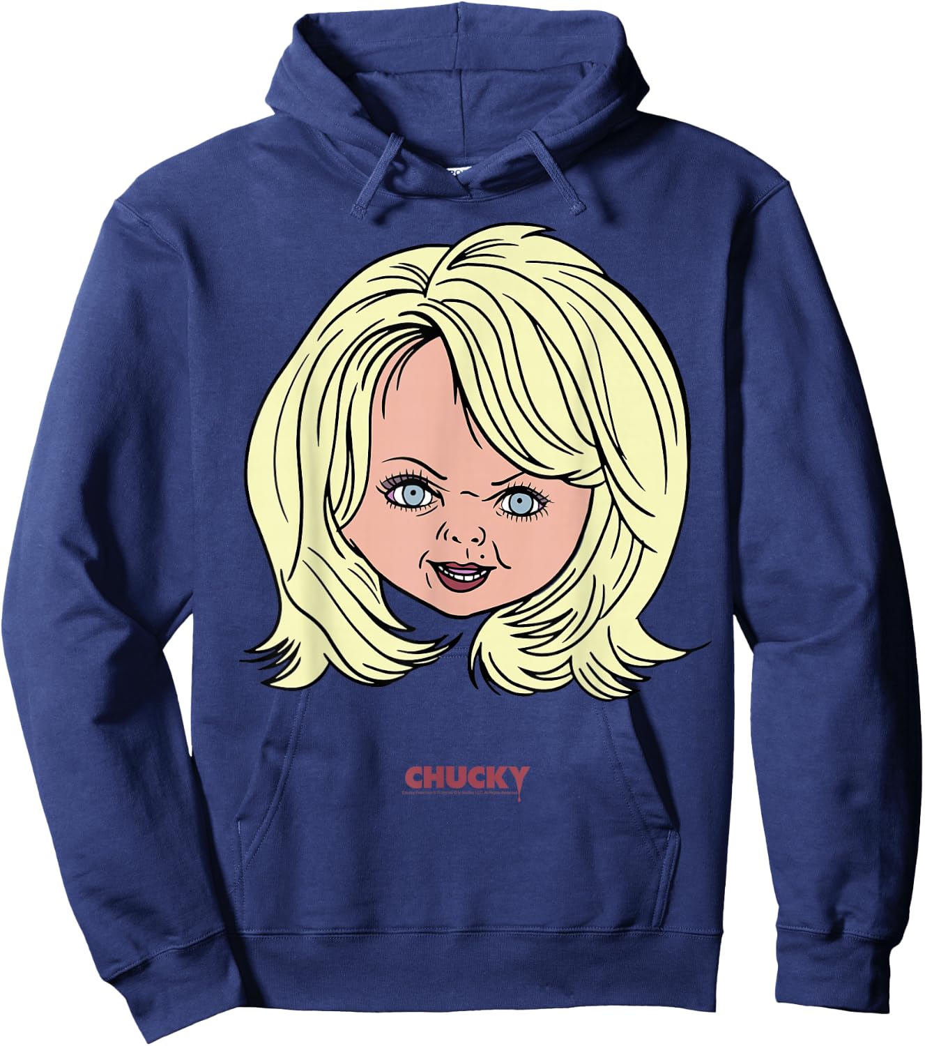 Chucky Tiffany Big Face Portrait Hoodie - Hoodie | Navy