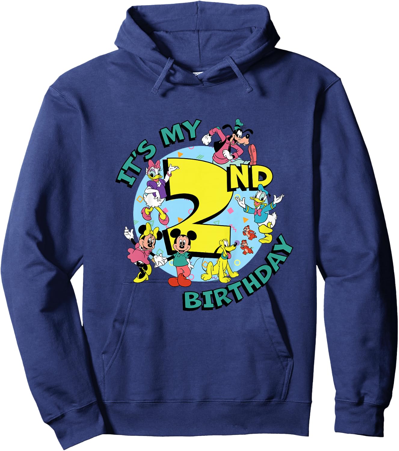 Disney Mickey and Friends It’s My Second 2nd Birthday Hoodie - Hoodie | Navy