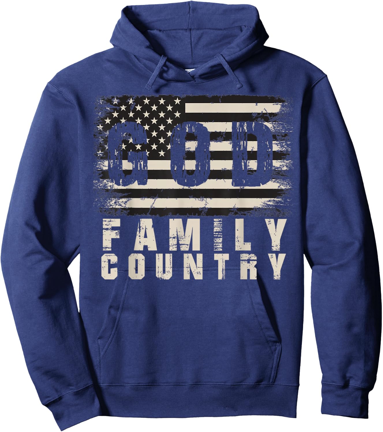 God Family Country Patriotic Proud Soldier USA Memorial Day Hoodie - Hoodie | Navy