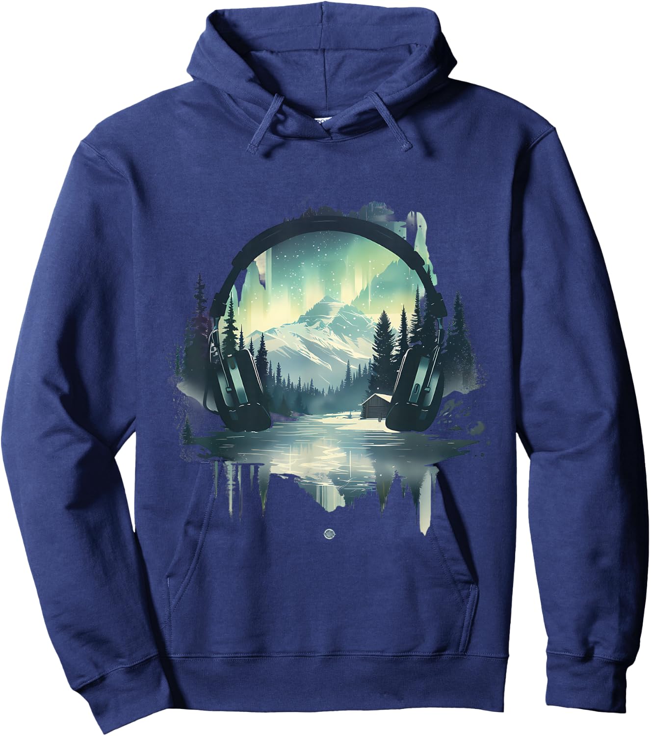 Headphones Music DJ Beatmaker Nature Dance Music House Music Hoodie - Hoodie | Navy