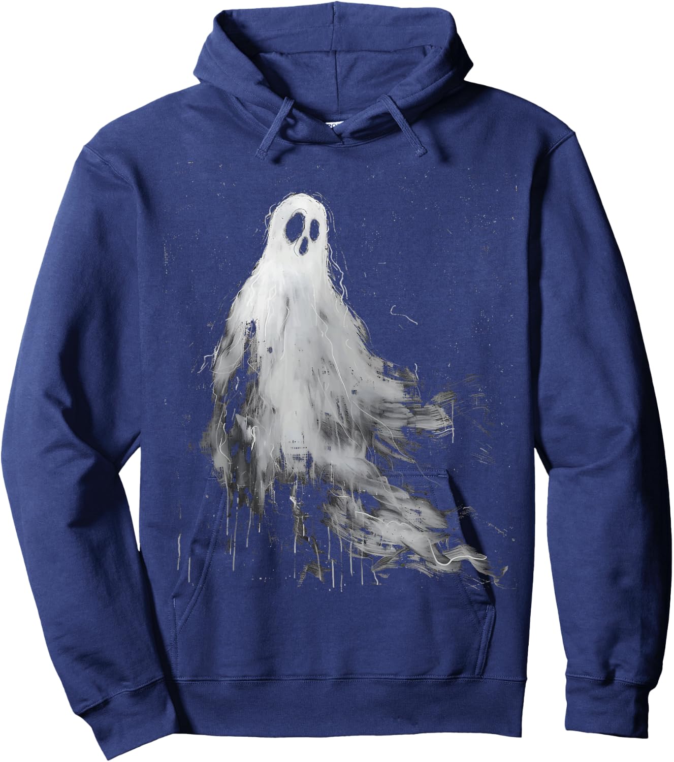Spirit Ghost Horror Spooky Scary Halloween Grunge Aesthetic Hoodie - Hoodie | Navy