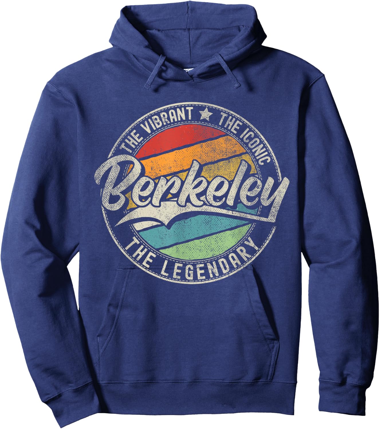 Berkeley CA | California | Vintage Distressed Hoodie - Hoodie | Navy