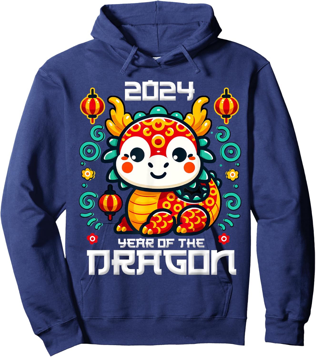 Chinese New Year 2024 Shirt Kids Year of The Dragon 2024 Hoodie - Hoodie | Navy