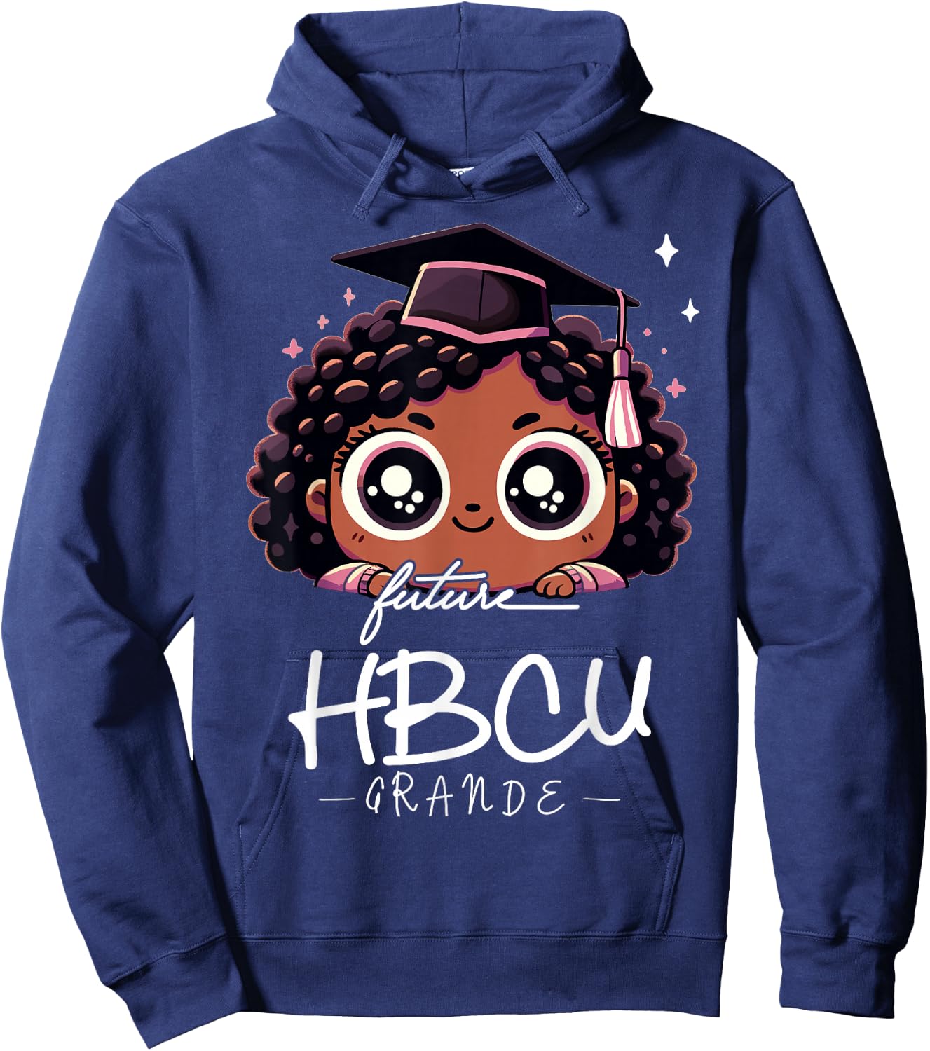 Future HBCU Grad Black Girl Kids Graduation HBCU Hoodie - Hoodie | Navy