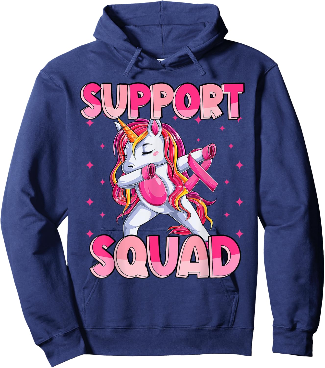Breast Cancer Girls Youths Toddlers, In October We Wear Pink Hoodie - Hoodie | Navy