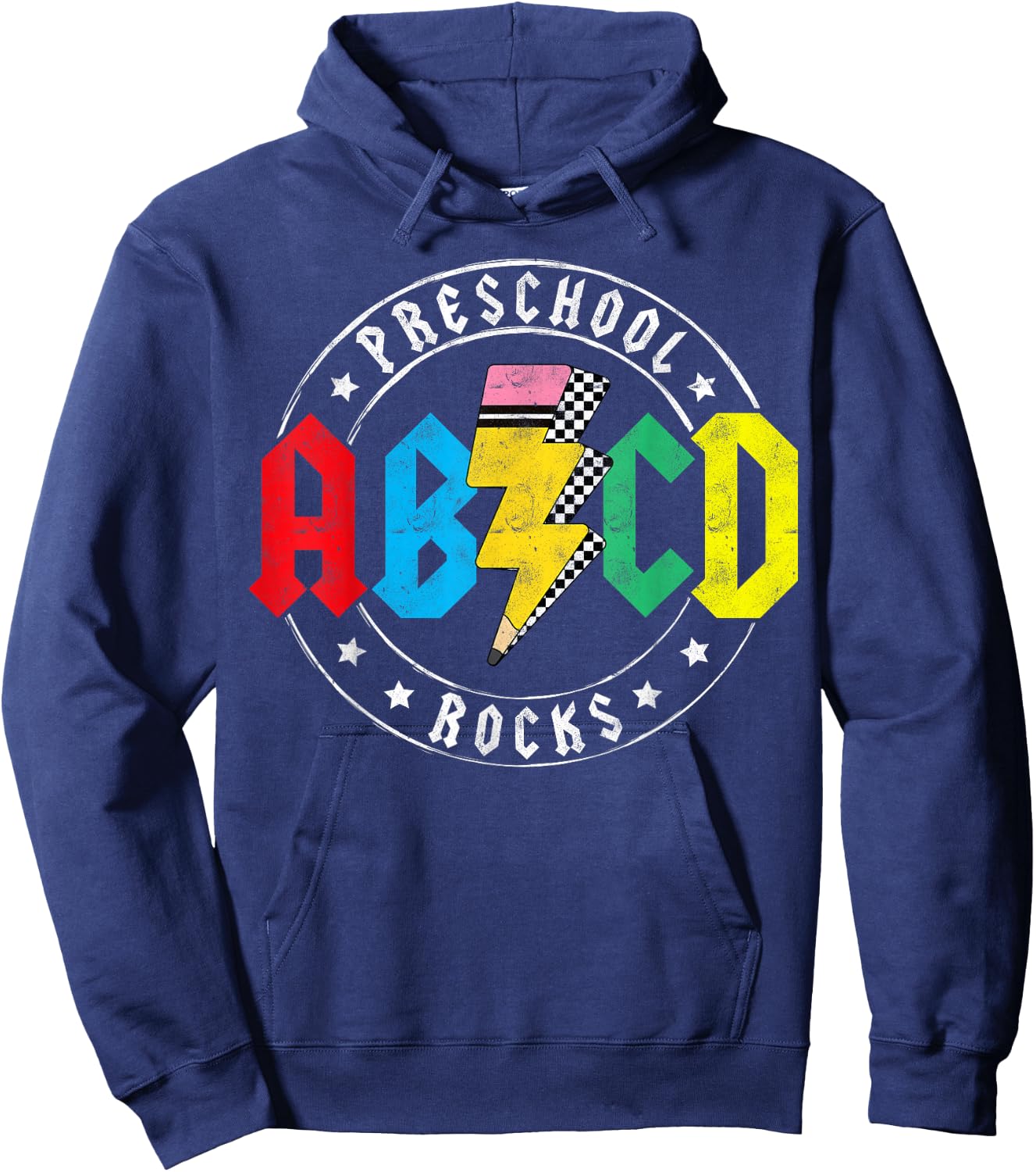 ABCD Preschool Rocks 1st Day Pre-K Teacher Back To School T Hoodie - Hoodie | Navy