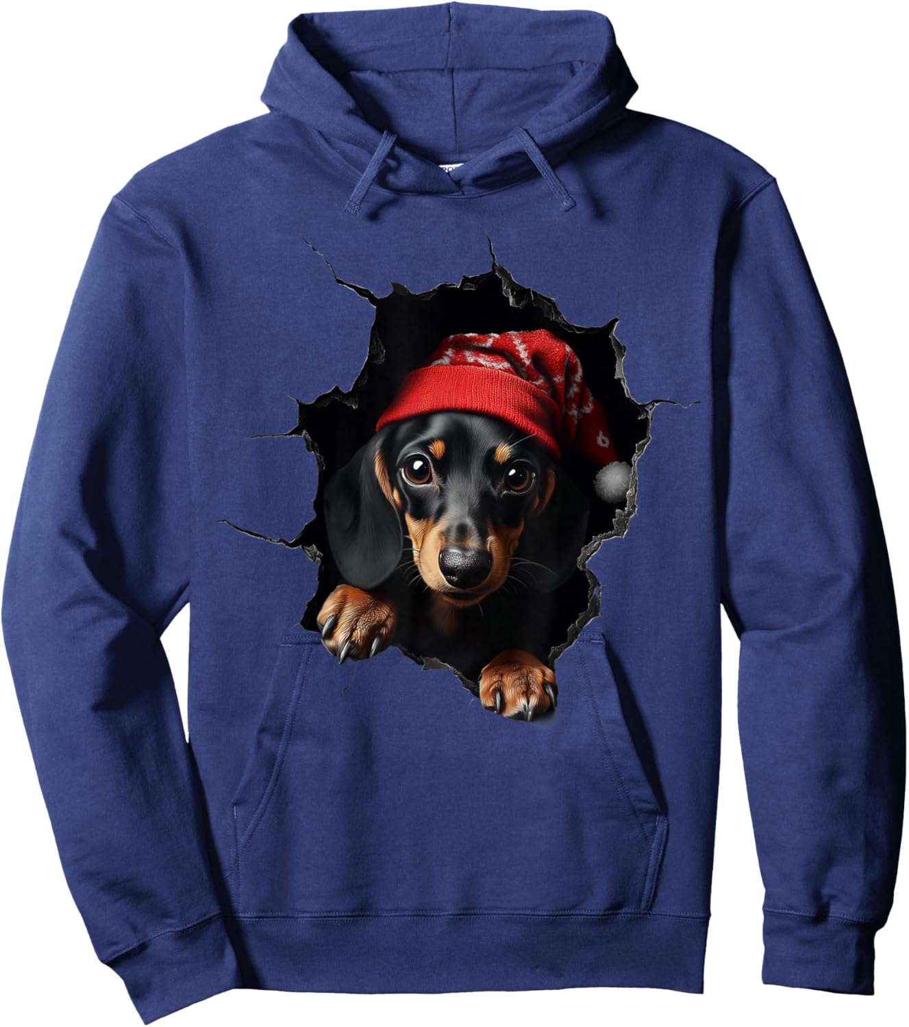 Funny Christmas Dog Lover Dog Owner Xmas Dachshund Dogs Hoodie - Hoodie | Navy