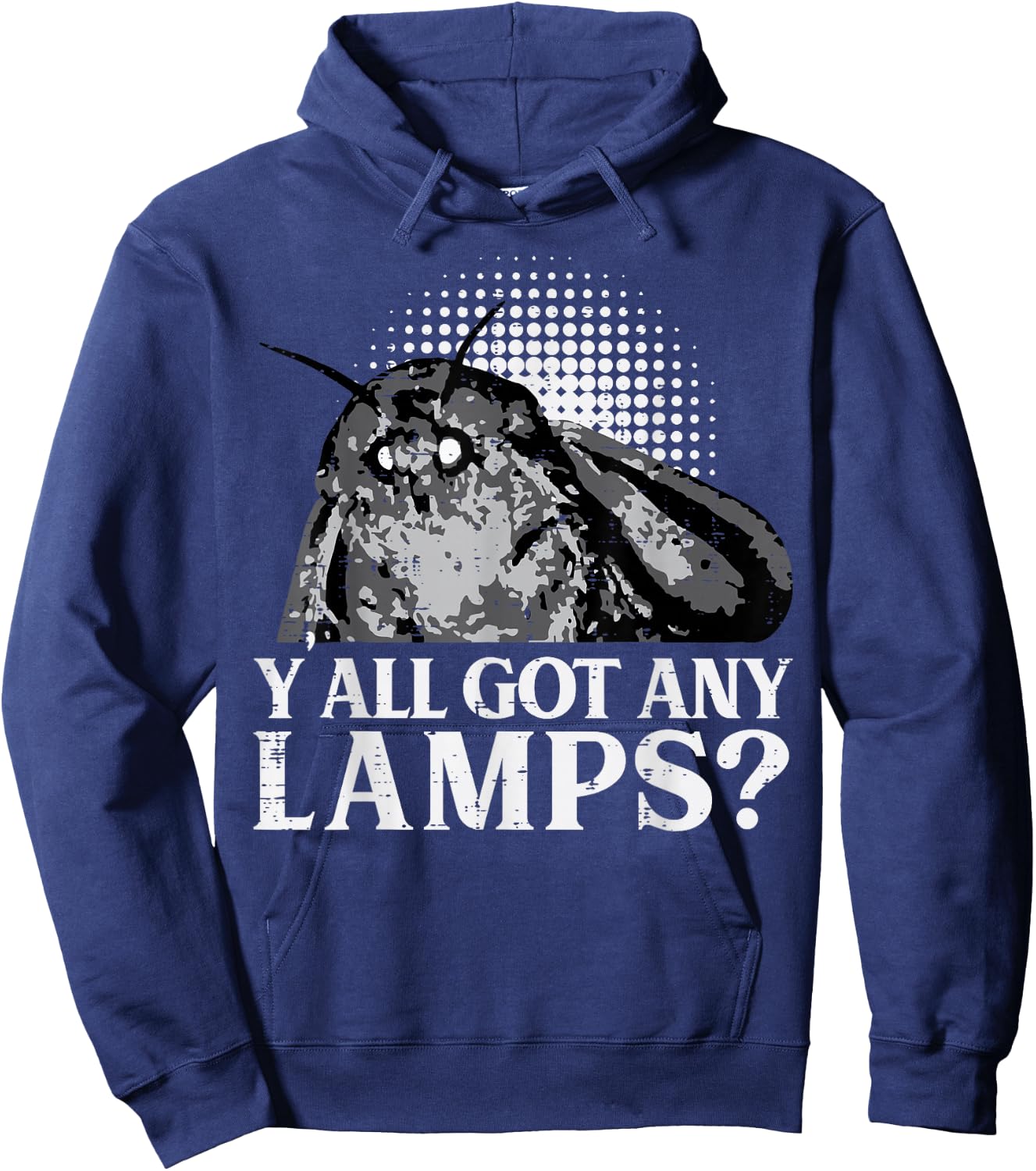 Moth Yall Got Any Lamps Funny Insect Men Women Boys Kids Hoodie - Hoodie | Navy