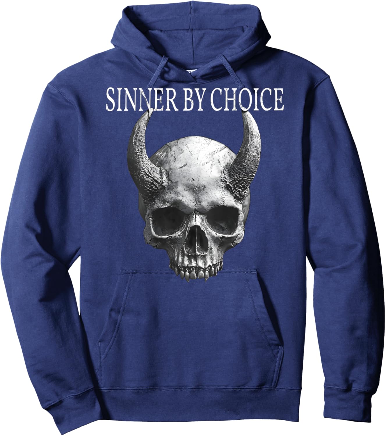 Sinner by Choice Skull Hoodie - Hoodie | Navy