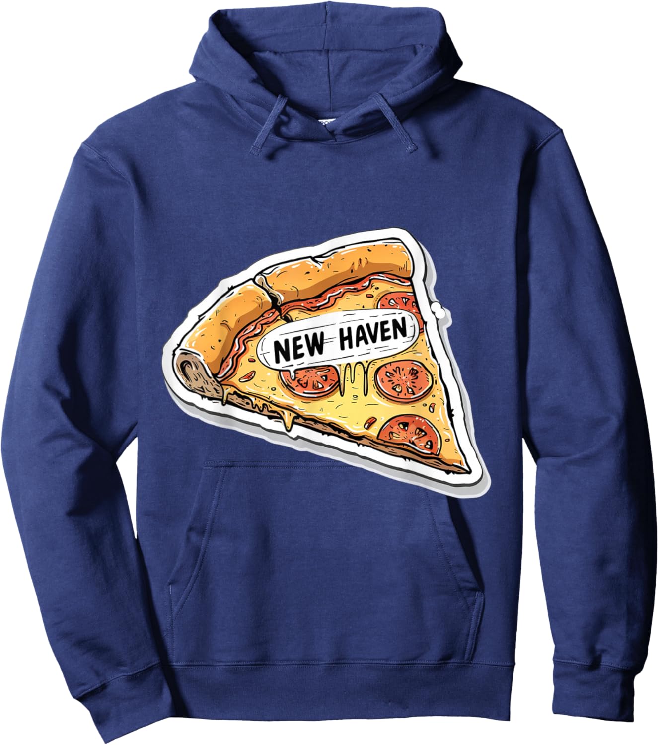 New Haven Style Pizza Connecticut Apizza Foodie Culture Hoodie - Hoodie | Navy