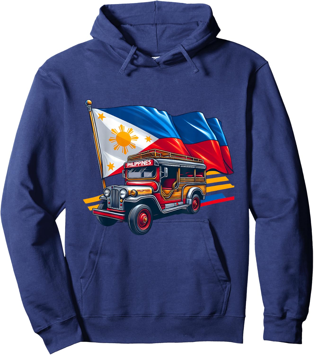 Philippines Flag Proud Filipino Souvenir Philippines Jeepney Hoodie - Hoodie | Navy
