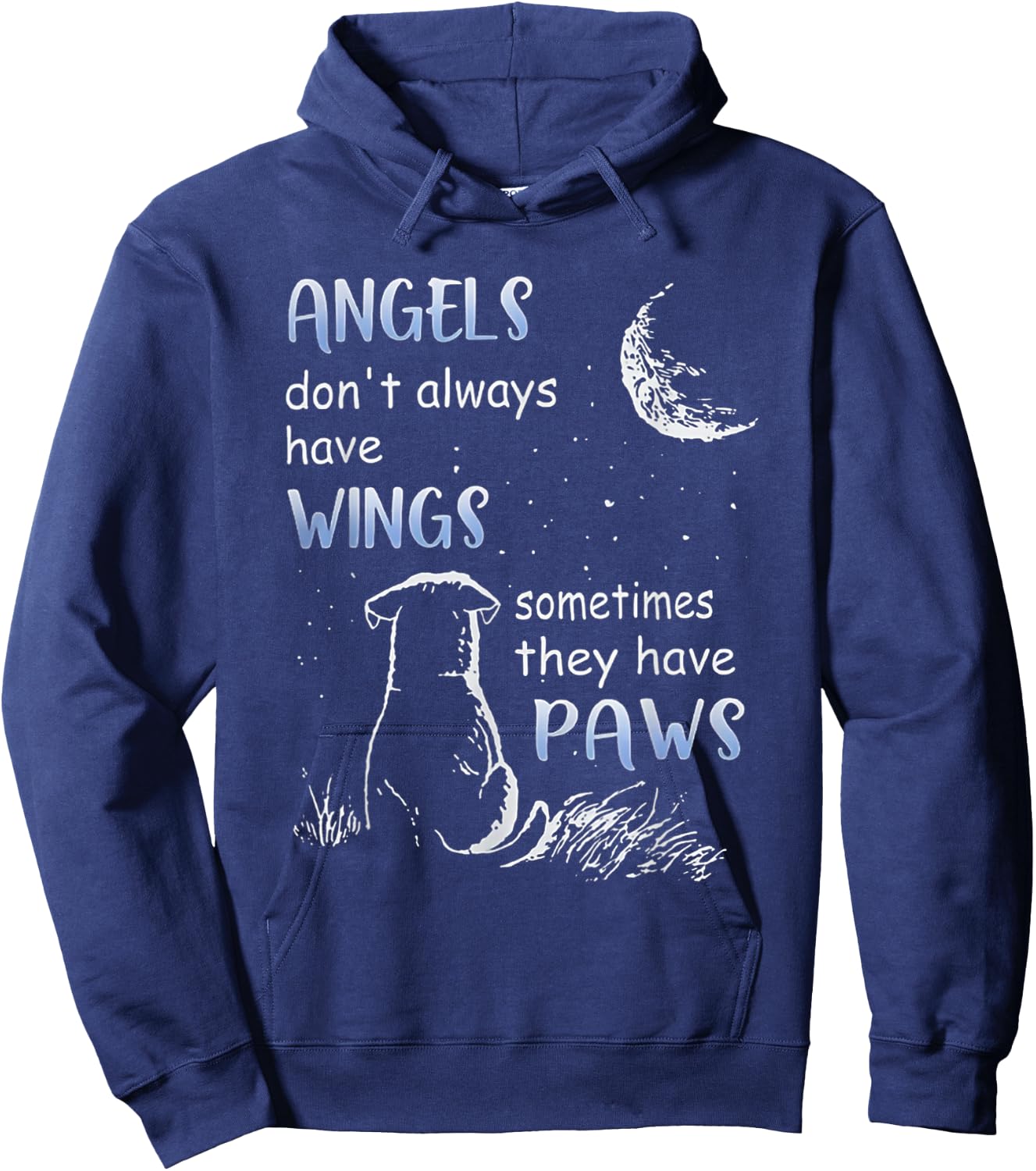 Angels Don't Always Have Wings Sometimes They Have Paws Hoodie - Hoodie | Navy