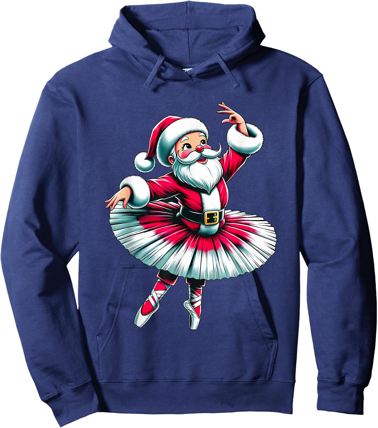 Ballerina Santa Claus Dancing Hoodie - Hoodie | Navy