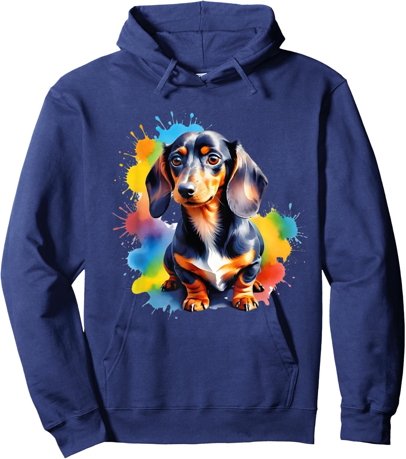 Colorful Wiener & Dachshund Hoodie - Hoodie | Navy
