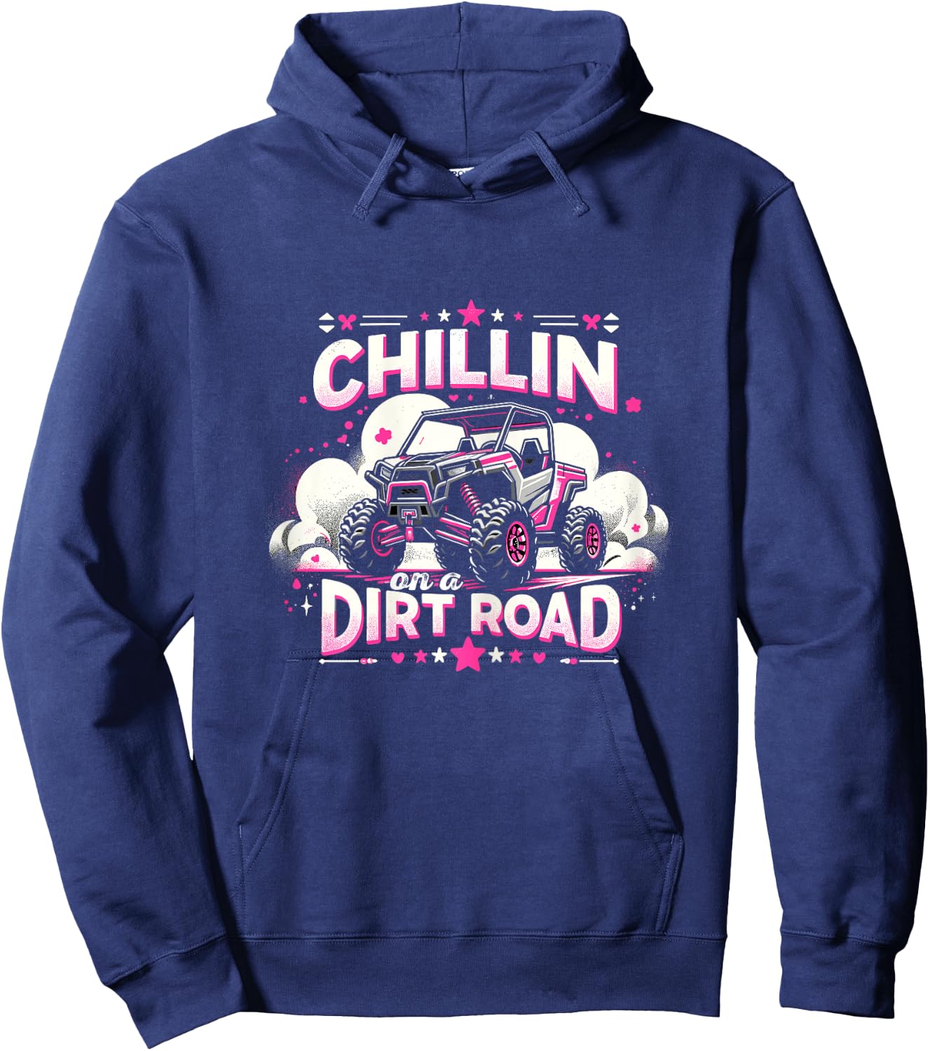 UTV Chillin on a Dirt Road SXS Side By Side Hoodie - Hoodie | Navy