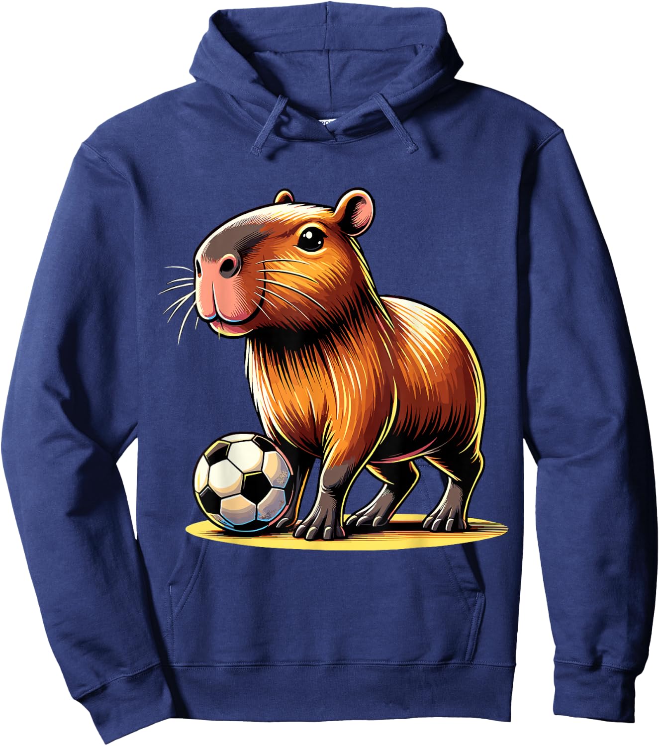 Capybara Soccer Player Hoodie - Hoodie | Navy