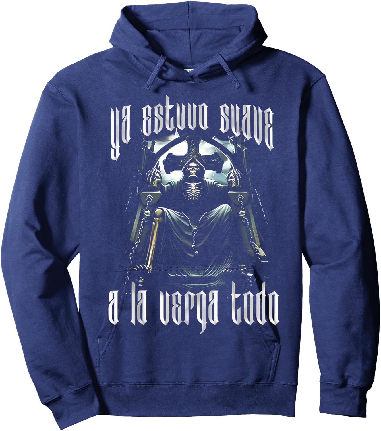 Frases Chidas Funny Mexicans Sarcasm Skull Sayings Hispanic Hoodie - Hoodie | Navy