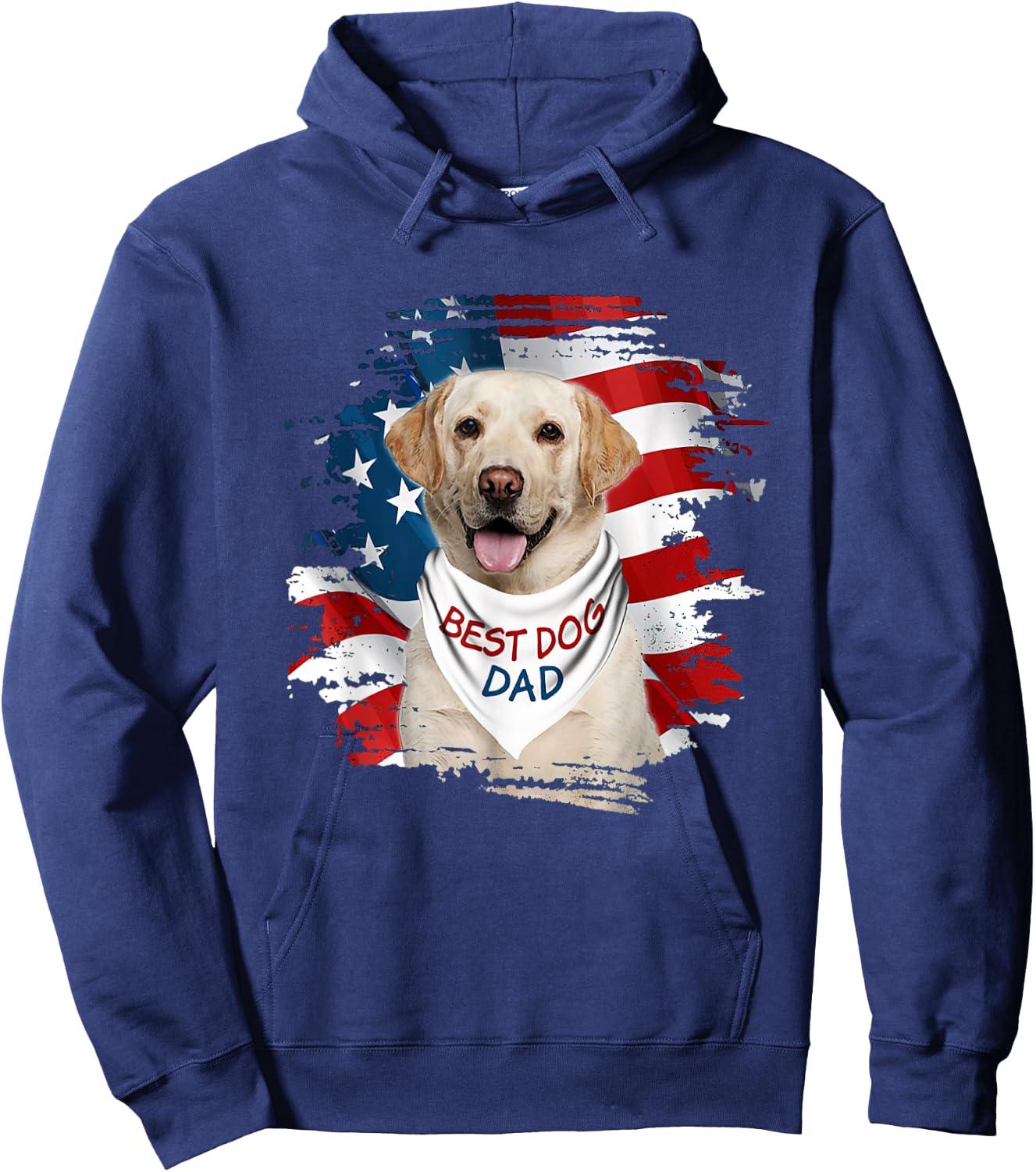 Best Labrador Dad Ever American Flag Dog Father's Day Women Hoodie - Hoodie | Navy
