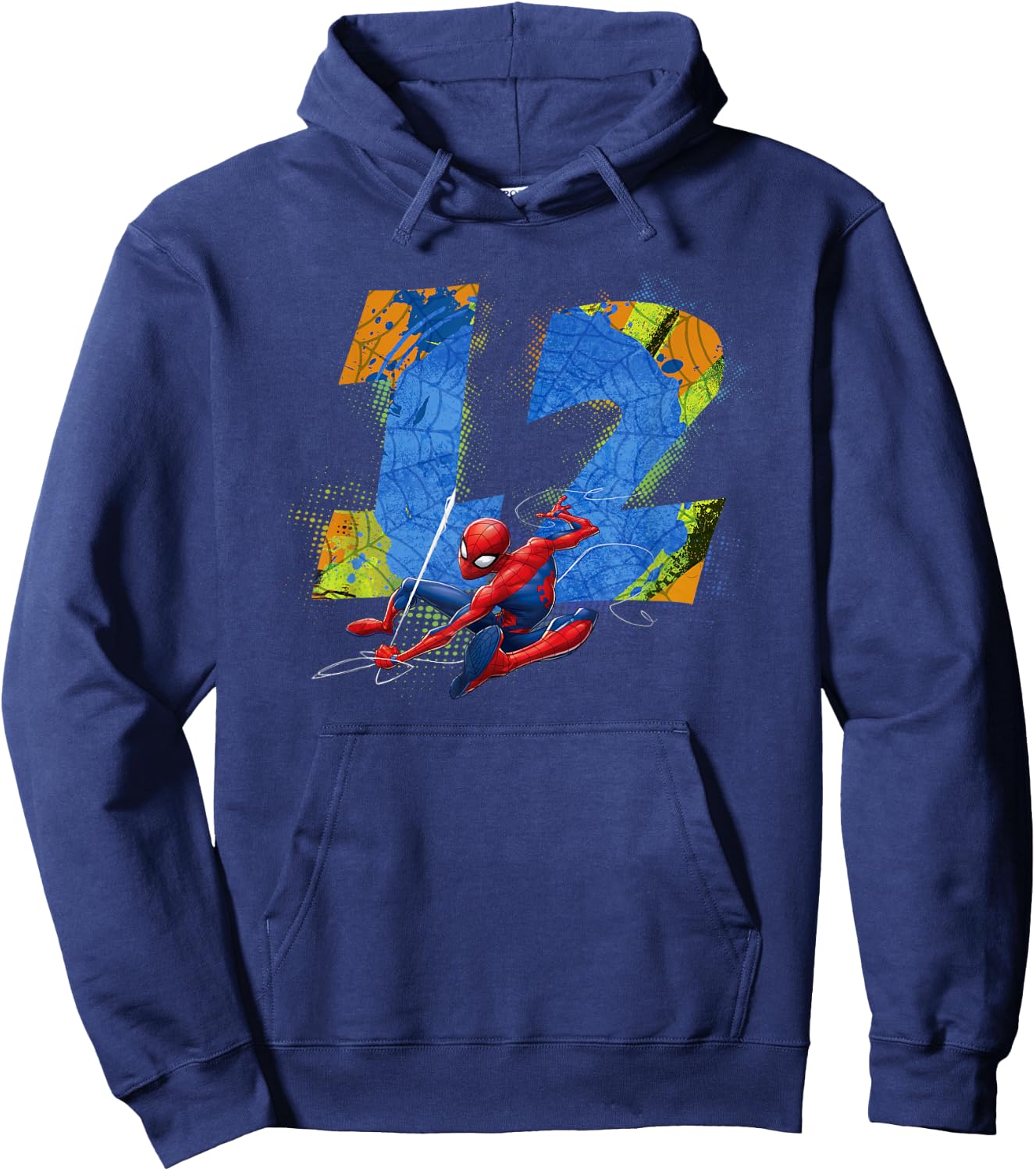 Marvel Super Heroes Spider-Man 12 Year Old Twelfth Birthday Hoodie - Hoodie | Navy