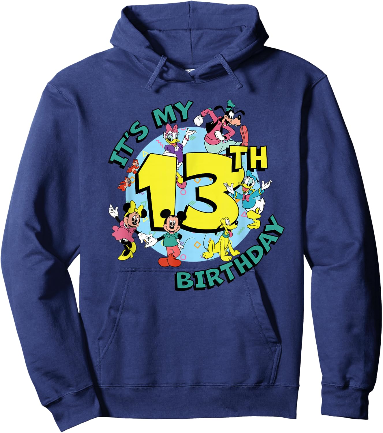 Disney Mickey and Friends It's My Thirteenth 13th Birthday Hoodie - Hoodie | Navy