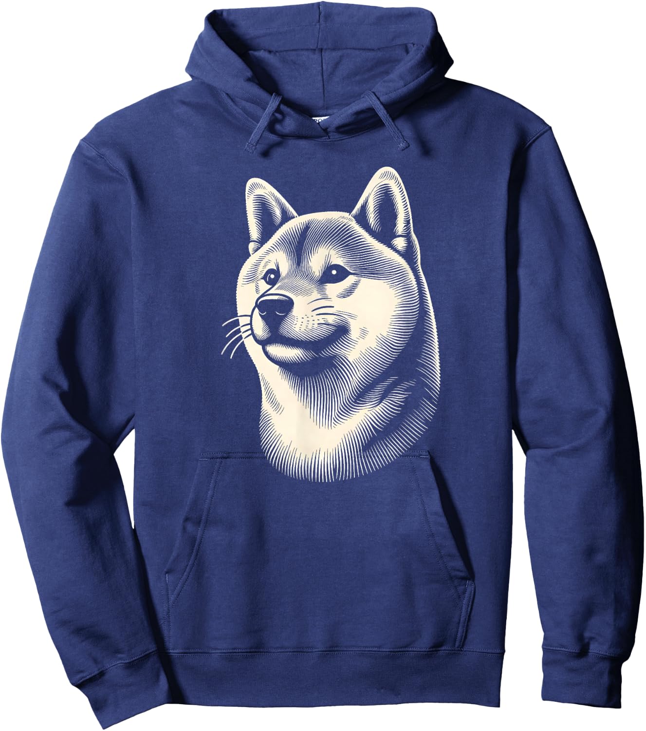Shiba Inu Dog Face Art Design And Men Hoodie - Hoodie | Navy