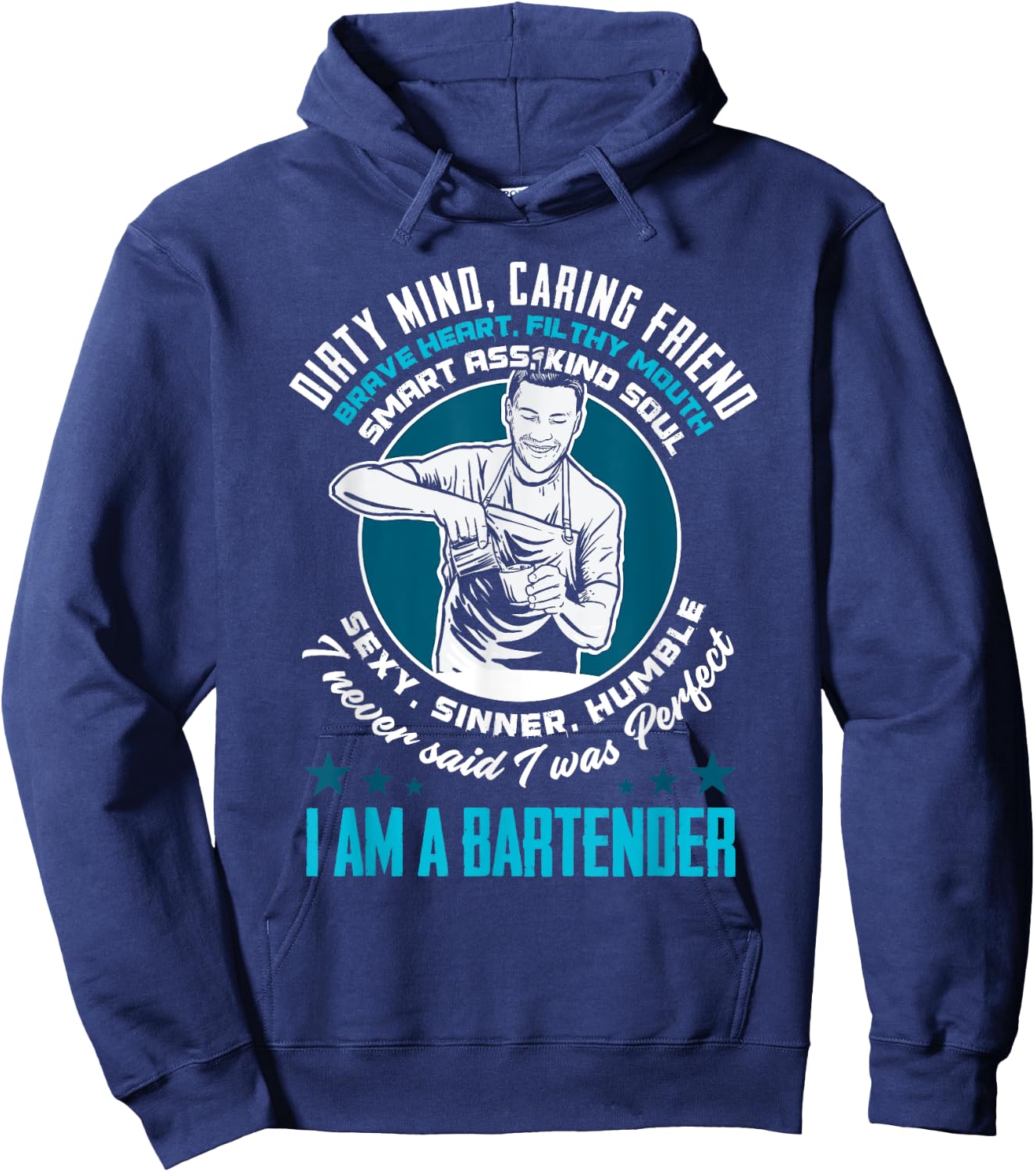 Funny Bartender Bartending Drinking Bar Club Beer Bartender Hoodie - Hoodie | Navy